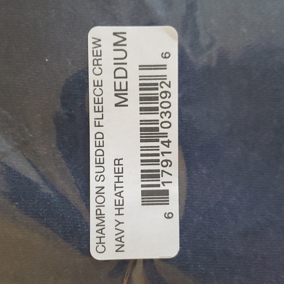 Champion Men's Sueded Fleece Sweatshirt - Navy - Picture 8 of 8